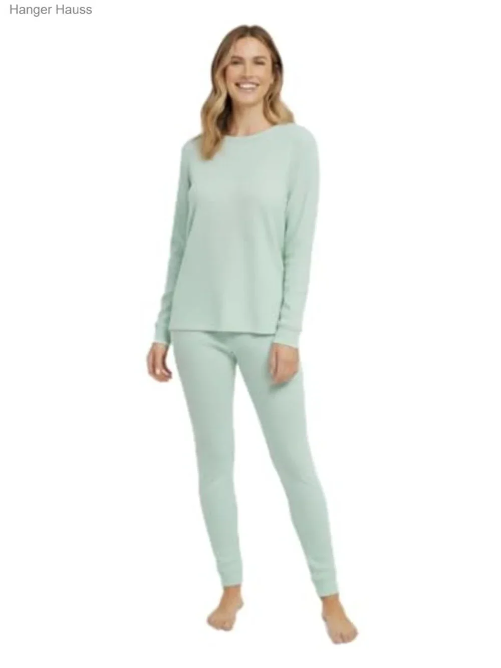 Family Matching Pajama Sets Viscose Ribbed Long Sleeve Sleepwear